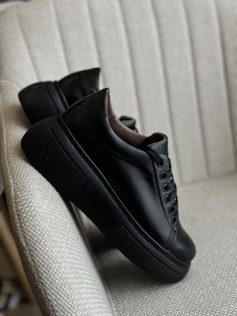 Încălțăminte - Sneakers piele naturală - negru