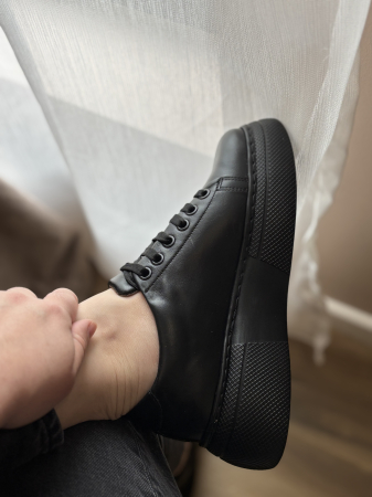 Sneakers piele naturală - negru [4]