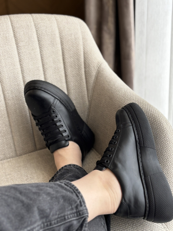 Sneakers piele naturală - negru [2]