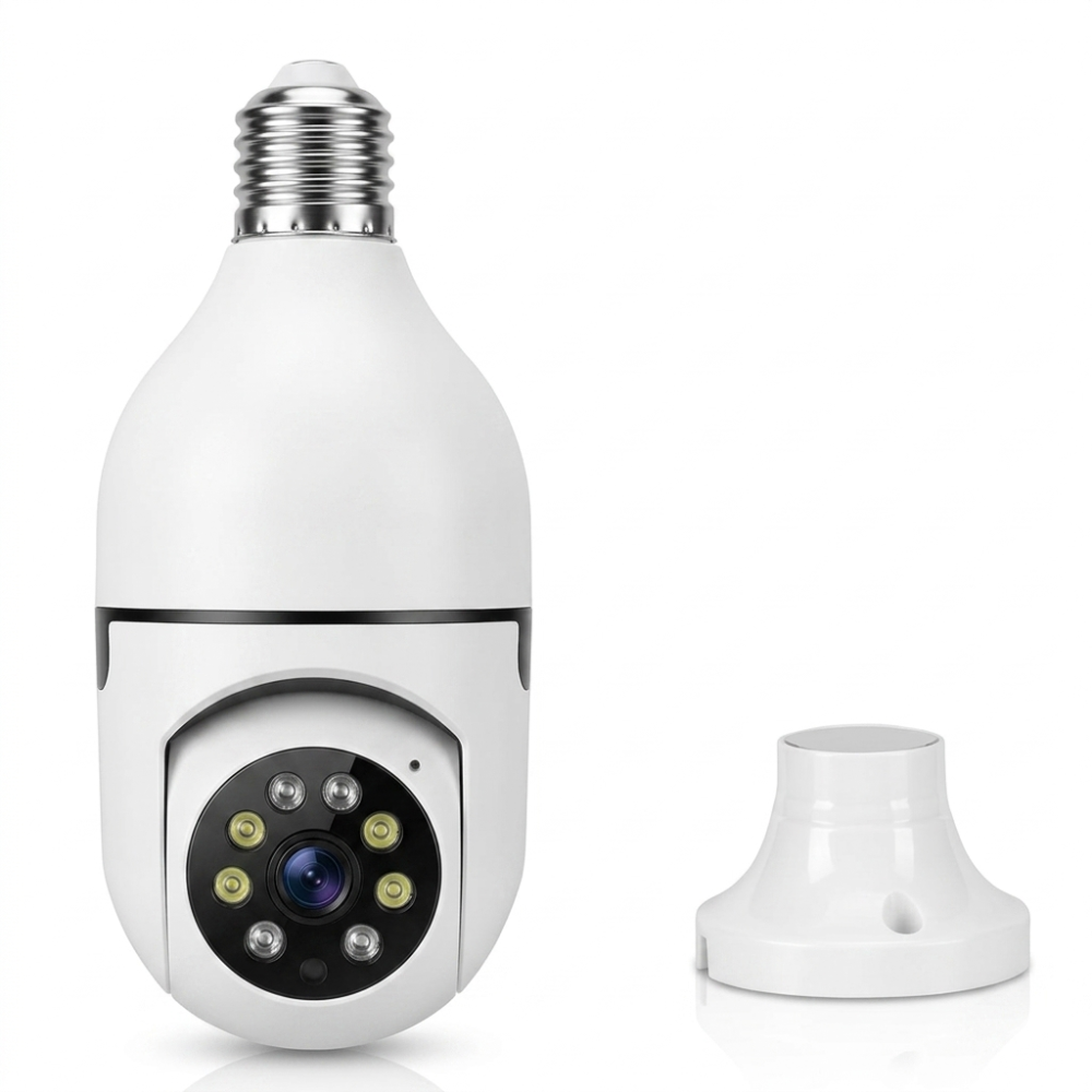 SET 2 CAMERE SUPRAVEGHERE TIP BEC 2MP, DUAL WIFI, NIGHT VISION COLOR, AUTO-TRACKING, SENZOR MIȘCARE ȘI ALARMĂ, CONECTARE TELEFON/PC, ALB [1]