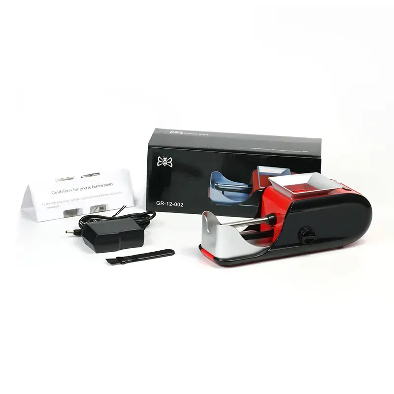 APARAT DE FĂCUT ȚIGĂRI ELECTRIC HORNS BEE GR-12-002, INJECTOR AUTOMAT, DESIGN ERGONOMIC, ECONOMISEȘTE TIMP ȘI BANI – ROȘU/NEGRU [2]