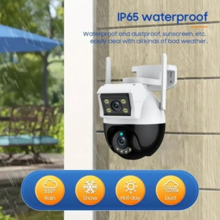 CAMERĂ DE SUPRAVEGHERE DUBLĂ JORTAN 8MP – REZOLUȚIE 4K, WIFI, RECUNOAȘTERE FACIALĂ, DETECTARE UMANĂ ȘI ILUMINARE DUALĂ PENTRU SIGURANȚĂ MAXIMĂ [4]