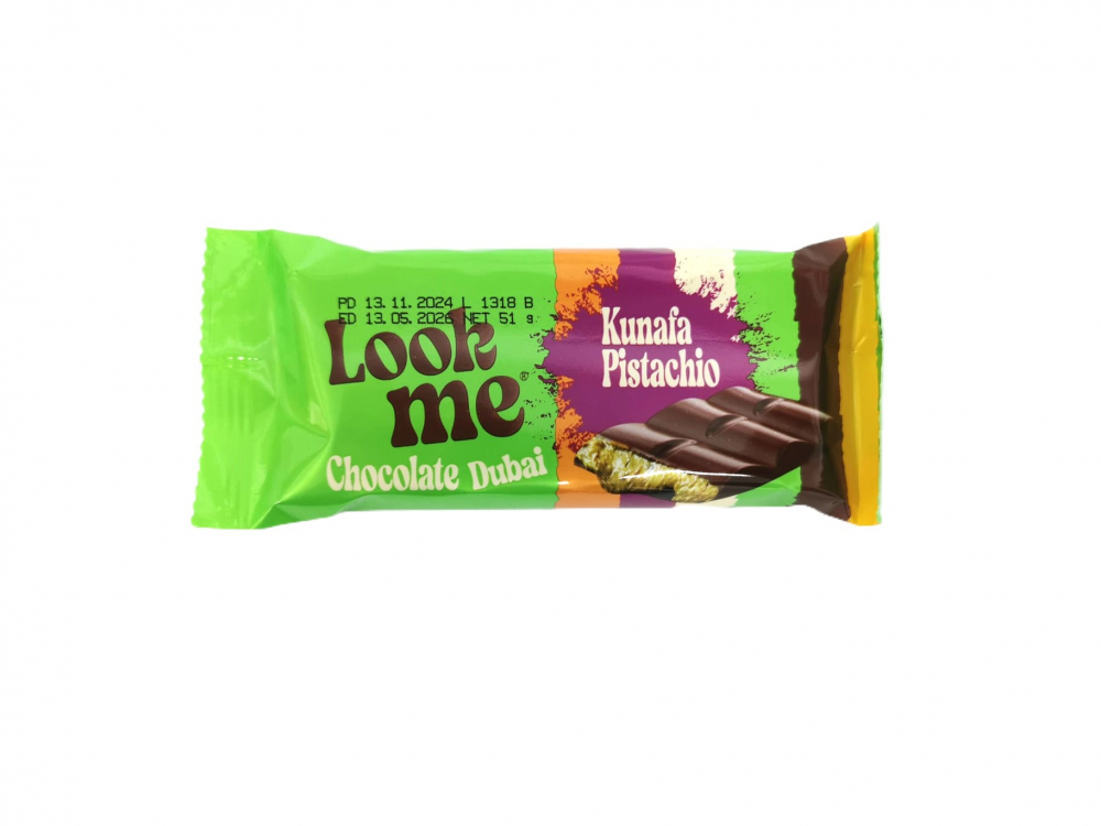 Ciocolata Dubai (cu crema de fistic si cataif) Look Me 51 g 24 BUCATI/DISPLAY [2]