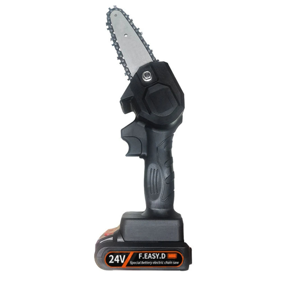 MINI DRUJBĂ ELECTRICĂ 10 CENTIMETRI, 48V, INCLUDE 2 ACUMULATORI LI-ION 4500MAH, 2000 RPM, ÎNCĂRCĂTOR ȘI PILĂ ASCUȚIRE LANȚ [4]
