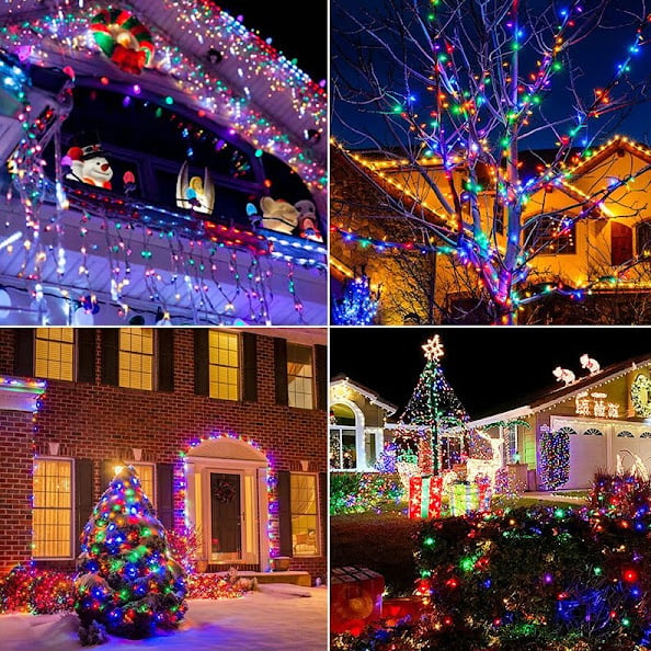 Instalatie de craciun , tip Rola 100m, 8 moduri de lumini, pentru exterior/interior, multicolor [6]