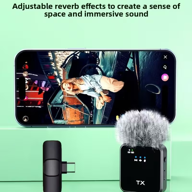 LAVALIERĂ WIRELESS PROFESIONALE F15, 2.4 GHZ, PLUG AND PLAY, PORTABILĂ – PENTRU SMARTPHONE, LAPTOP ȘI TABLETĂ, NEGRU [4]