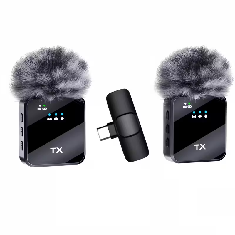 LAVALIERĂ WIRELESS PROFESIONALE F15, 2.4 GHZ, PLUG AND PLAY, PORTABILĂ – PENTRU SMARTPHONE, LAPTOP ȘI TABLETĂ, NEGRU [9]