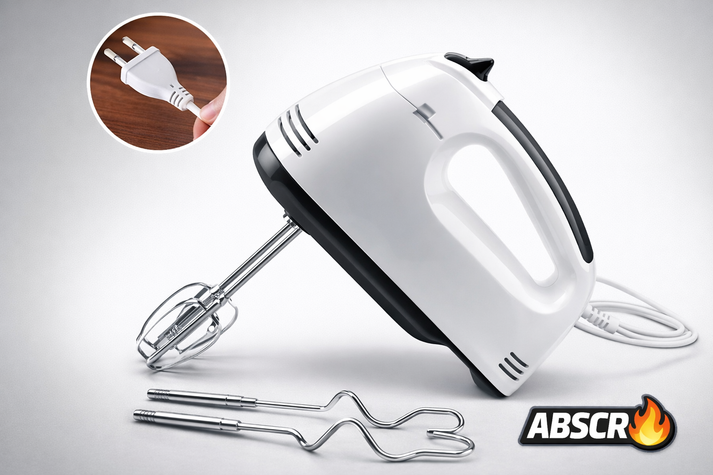 MIXER CU BOL DIN INOX 4L – PUTERE 380W, 7 TREPTE DE VITEZĂ, ACCESORII PENTRU FRĂMÂNTARE ȘI AMESTECARE, DESIGN ERGONOMIC ALB [3]
