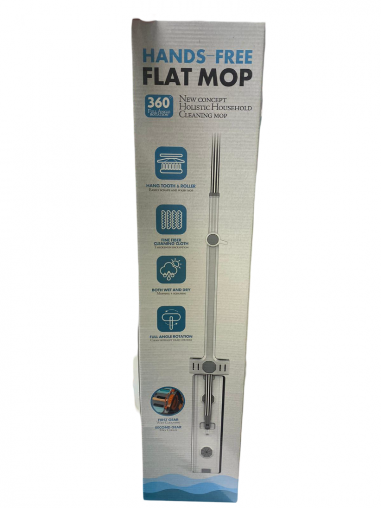 Mop compact cu 2 lavete microfibra, rotativ 360°, maner moale, sistem de uscare [3]