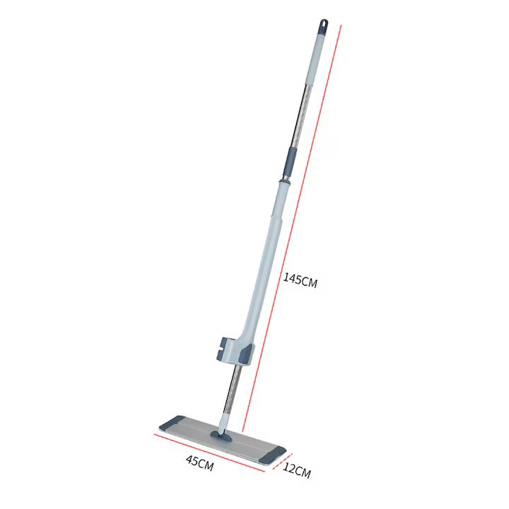 Mop compact cu 2 lavete microfibra, rotativ 360°, maner moale, sistem de uscare [4]