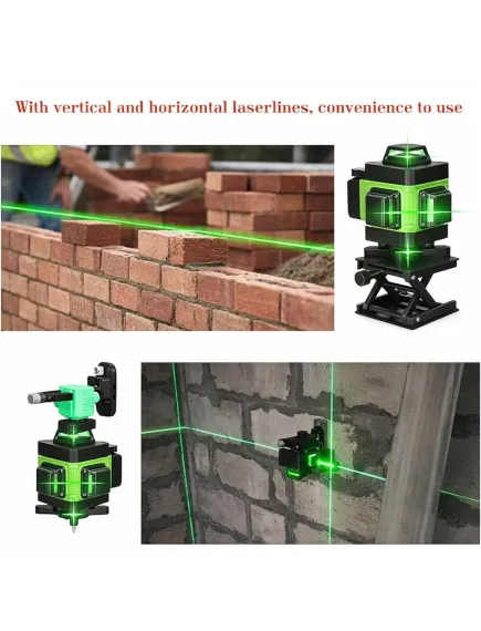 NIVELĂ LASER 4D CU 16 LINII VERZI, AUTONIVELARE 360°, TELECOMANDĂ, ACCESORII ȘI TREPIED PROFESIONAL 150 CM , PRECIZIE MAXIMĂ PENTRU CONSTRUCȚII ȘI AMENAJĂRI [4]