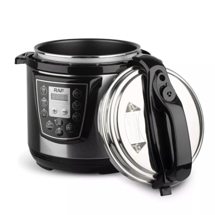 Oala electrica sub presiune RAF 6L 1000W multifunctional si multiprogramabila, otel inoxidabil, oala din aluminiu [2]