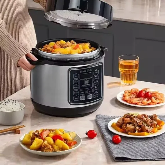 OALĂ SUB PRESIUNE ELECTRICĂ MULTIFUNCȚIONALĂ 14-ÎN-1, CAPACITATE 6L, DISPLAY LED, GATIRE RAPIDĂ ȘI PROGRAMARE INTELIGENTĂ – MULTICOOKER PREMIUM [2]