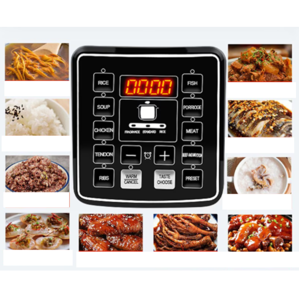 OALĂ SUB PRESIUNE ELECTRICĂ MULTIFUNCȚIONALĂ 14-ÎN-1, CAPACITATE 6L, DISPLAY LED, GATIRE RAPIDĂ ȘI PROGRAMARE INTELIGENTĂ – MULTICOOKER PREMIUM [3]