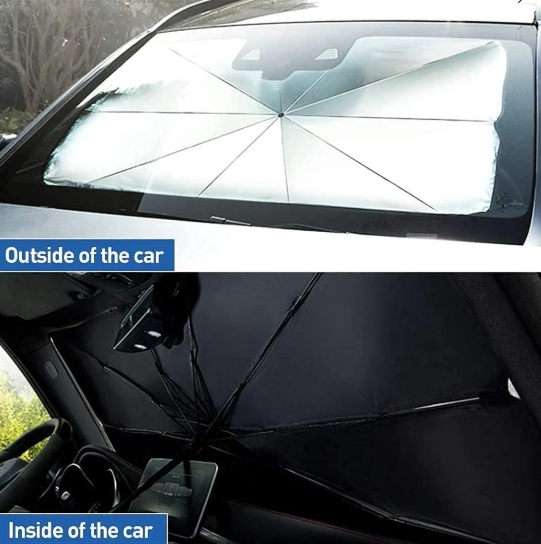 Parasolar pliabil tip umbrela pentru parbrizul masinii [2]