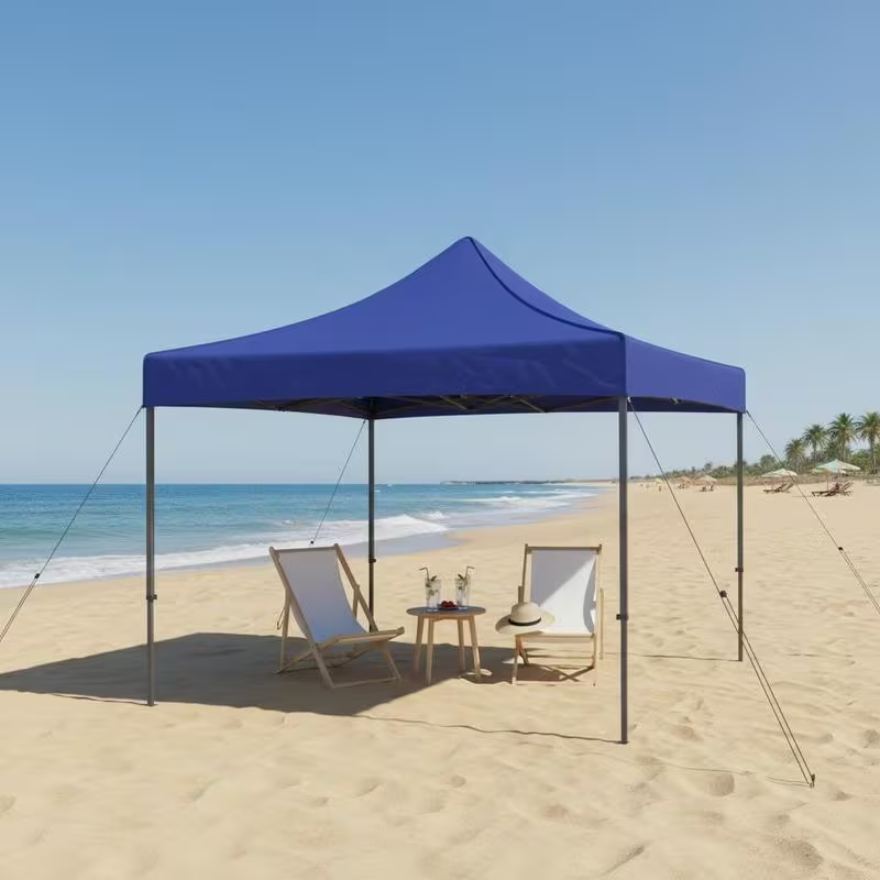 PAVILION PLIABIL 3X3 M PENTRU EXTERIOR – CORT EVENIMENTE CU STRUCTURĂ METALICĂ RANFORSATĂ ȘI ACOPERIȘ IMPERMEABIL, MONTAJ RAPID TIP ACORDEON, IDEAL PENTRU GRĂDINĂ, TERASĂ SAU CAMPING [3]
