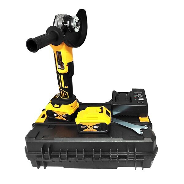 POLIZOR UNGHIULAR (FLEX) FĂRĂ FIR CU 2 ACUMULATORI 48V, 5 AH, DIAMETRU DISC 125 MM, 8100 RPM, GALBEN , PERFORMANȚĂ ȘI LIBERTATE TOTALĂ ÎN MIȘCARE [2]