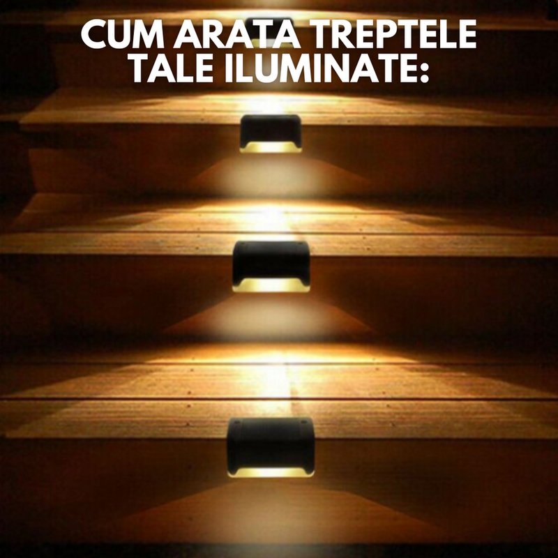 SET 4 LUMINI SOLARE LED PENTRU TREPTE ȘI SCĂRI, REZISTENTE LA APĂ IP65, PORNIRE AUTOMATĂ, DECOR PREMIUM PENTRU GRĂDINĂ ȘI EXTERIOR [2]