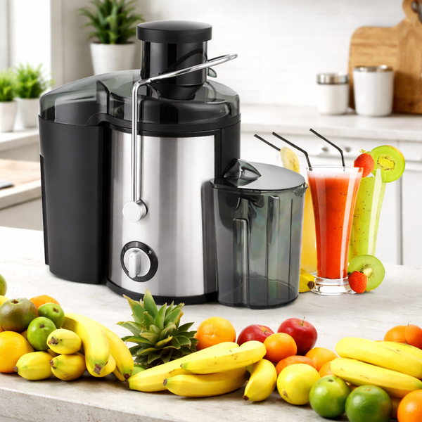 STORCĂTOR ELECTRIC DE FRUCTE ȘI LEGUME 1400W – PUTERE MAXIMĂ, RECIPIENT SUC 600ML, RECIPIENT PULPĂ 1500ML, 2 TREPTE DE VITEZĂ ȘI FUNCȚIE PULSE [4]