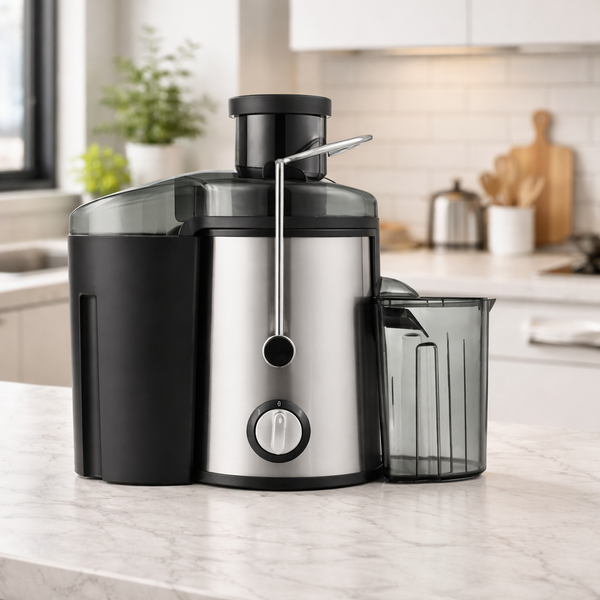 STORCĂTOR ELECTRIC DE FRUCTE ȘI LEGUME 1400W – PUTERE MAXIMĂ, RECIPIENT SUC 600ML, RECIPIENT PULPĂ 1500ML, 2 TREPTE DE VITEZĂ ȘI FUNCȚIE PULSE [2]