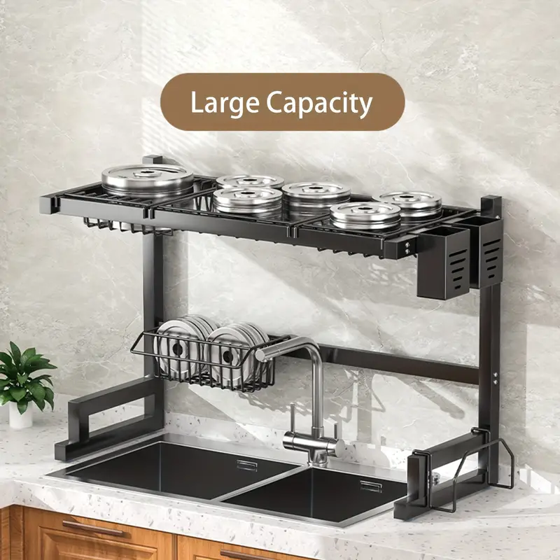Organizator Chiuveta pentru Uscat Vasele, Otel Inoxidabil 85cm [5]