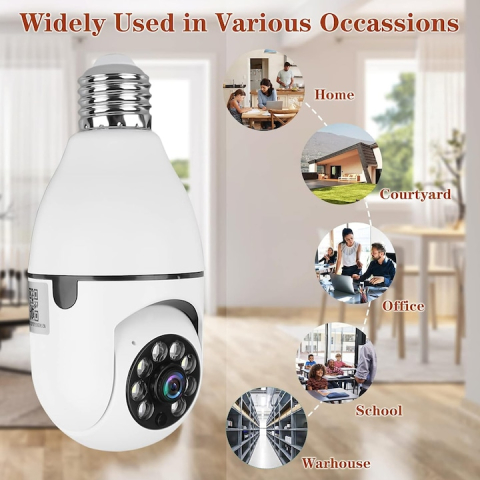 SET 2 CAMERE SUPRAVEGHERE TIP BEC 2MP, DUAL WIFI, NIGHT VISION COLOR, AUTO-TRACKING, SENZOR MIȘCARE ȘI ALARMĂ, CONECTARE TELEFON/PC, ALB [2]