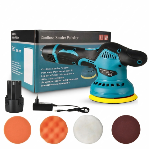 Auto - APARAT POLISH AUTO EVO SHINE, CU 2 ACUMULATORI 12V, FĂRĂ FIR – PORTABIL, 8 VITEZE (2500-5000 RPM)
