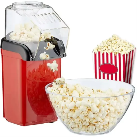 APARAT DE FĂCUT POPCORN CU AER FIERBINTE, GĂTIRE FĂRĂ ULEI, PREPARARE RAPIDĂ ÎN 2 MINUTE, DESIGN COMPACT ȘI SĂNĂTOS – IDEAL PENTRU ACASĂ [1]