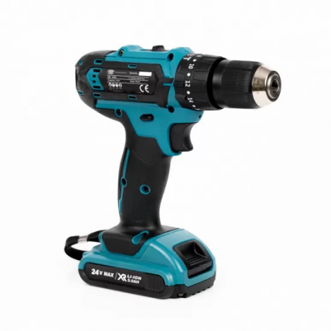 Bormasina Electrica 36V cu Percutie + Trusa Autofiletanta: 2 Acumulatori, Incarcator si 30 Accesorii [2]