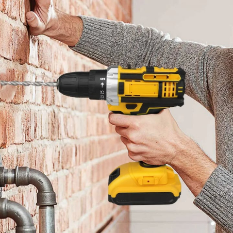 Bormasina Electrica 48V cu Percutie + Trusa Autofiletanta: 2 Acumulatori 48V , Incarcator si 30 Accesorii [5]