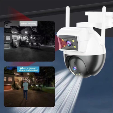 CAMERĂ DE SUPRAVEGHERE DUBLĂ JORTAN 8MP – REZOLUȚIE 4K, WIFI, RECUNOAȘTERE FACIALĂ, DETECTARE UMANĂ ȘI ILUMINARE DUALĂ PENTRU SIGURANȚĂ MAXIMĂ [2]