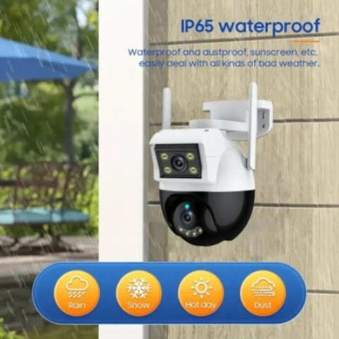 CAMERĂ DE SUPRAVEGHERE DUBLĂ JORTAN 8MP – REZOLUȚIE 4K, WIFI, RECUNOAȘTERE FACIALĂ, DETECTARE UMANĂ ȘI ILUMINARE DUALĂ PENTRU SIGURANȚĂ MAXIMĂ [3]