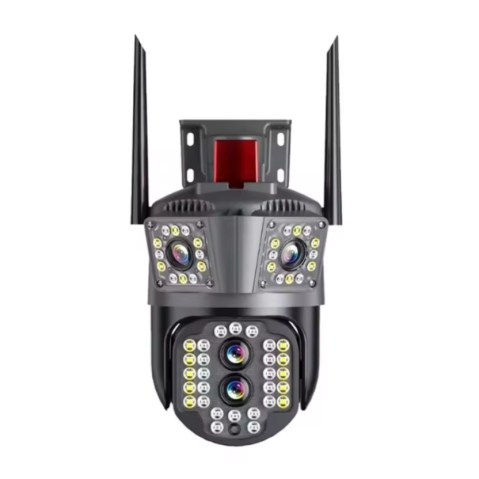 CAMERĂ DE SUPRAVEGHERE TRIPLĂ 4G 12MP – EXTERIOR/INTERIOR, ULTRA HD, 3 LENTILE, ZOOM 5X, ROTIRE PTZ, NIGHT VISION COLOR ȘI COMUNICARE BIDIRECȚIONALĂ [2]
