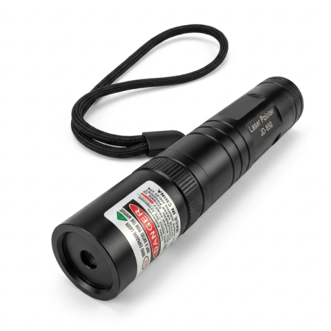 Gadget - LASER POINTER PROFESIONAL CU LUMINĂ VERDE, CORP METALIC, PUTERE 1000 MW, RAZĂ DE MARE DISTANȚĂ ȘI CAP PROIECTIE EFECTE