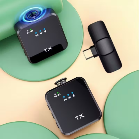 LAVALIERĂ WIRELESS PROFESIONALE F15, 2.4 GHZ, PLUG AND PLAY, PORTABILĂ – PENTRU SMARTPHONE, LAPTOP ȘI TABLETĂ, NEGRU [6]