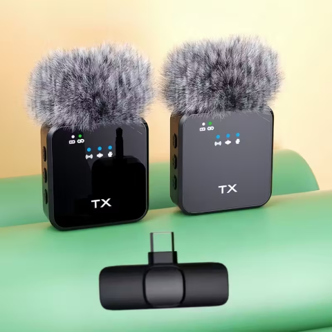 LAVALIERĂ WIRELESS PROFESIONALE F15, 2.4 GHZ, PLUG AND PLAY, PORTABILĂ – PENTRU SMARTPHONE, LAPTOP ȘI TABLETĂ, NEGRU [7]