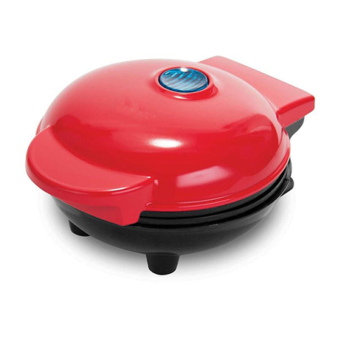 MINI APARAT DE FĂCUT VAFE ȘI GOFRE, ÎNVELIȘ ANTIADERENT, PROTECȚIE SUPRAÎNCĂLZIRE, INDICATOR LUMINOS, DESIGN COMPACT , ROȘU [3]