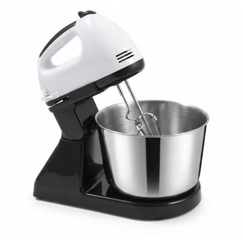 OFERTE TOP - MIXER CU BOL DIN INOX 4L – PUTERE 380W, 7 TREPTE DE VITEZĂ, ACCESORII PENTRU FRĂMÂNTARE ȘI AMESTECARE, DESIGN ERGONOMIC ALB