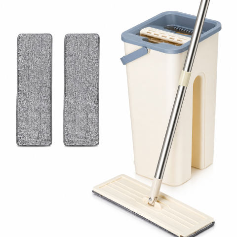 OFERTE TOP - MOP DIN MICROFIBRĂ CU GĂLEATĂ CU 2 CUVE – SISTEM PROFESIONAL DE CURĂȚARE ȘI USCARE RAPIDĂ, REZERVĂ REUTILIZABILĂ, DESIGN COMPACT PENTRU ORICE SUPRAFAȚĂ