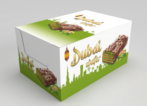Dulciuri - Napolitana Dubai cu fistic 40g 24 bucati/ display
