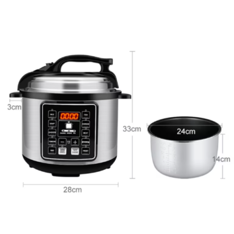 OALĂ SUB PRESIUNE ELECTRICĂ MULTIFUNCȚIONALĂ 14-ÎN-1, CAPACITATE 6L, DISPLAY LED, GATIRE RAPIDĂ ȘI PROGRAMARE INTELIGENTĂ – MULTICOOKER PREMIUM [3]