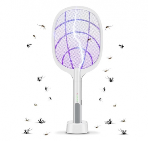 Casa Si Gradina - Paleta electrica reincarcabila anti tantari, insecte, cu suport si USB