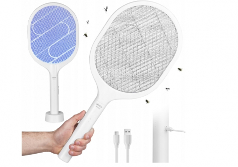 Paleta electrica reincarcabila anti tantari, insecte, cu suport si USB [1]