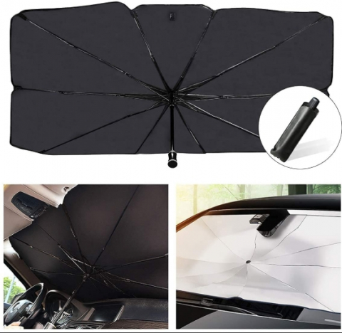 Articole si accesorii exterioare - Parasolar pliabil tip umbrela pentru parbrizul masinii