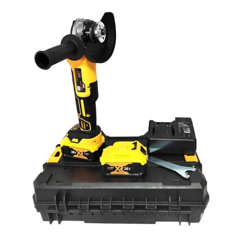 POLIZOR UNGHIULAR (FLEX) FĂRĂ FIR CU 2 ACUMULATORI 48V, 5 AH, DIAMETRU DISC 125 MM, 8100 RPM, GALBEN , PERFORMANȚĂ ȘI LIBERTATE TOTALĂ ÎN MIȘCARE [1]