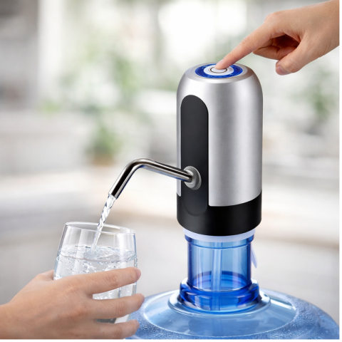 Casa Si Gradina - Pompa Electrica pentru Bidon de Apa cu Incarcare USB si Indicator LED – Performanta, Usurinta si Eficienta