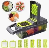 Razatoare multifunctionala pentru legume si fructe 16 piese, lame din otel inoxidabil + maner protectie [1]