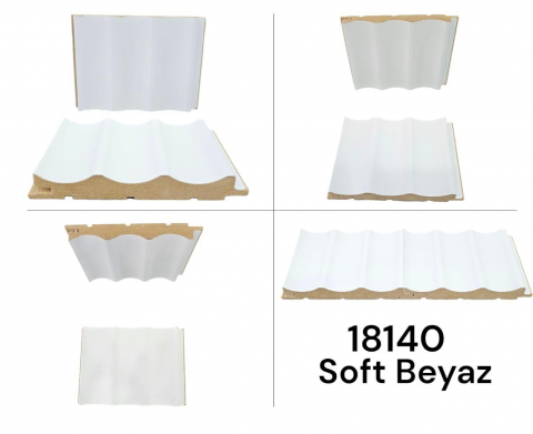 Casa Si Gradina - Riflaj Decorativ MDF soft alb 280*12 cm