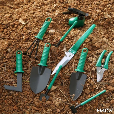 SET COMPLET ACCESORII GRĂDINĂRIT 10 PIESE, UNELTE DIN INOX ȘI PLASTIC PREMIUM, INCLUDE FOARFECĂ, LOPĂȚI, PULVERIZATOR ȘI GEANTĂ PENTRU TRANSPORT [4]