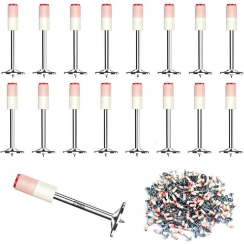 Gradină si Bricolaj - SET REZERVĂ 50 CUIE ROTUNDE PENTRU PISTOL DE NITURI, CALIBRU 7.3 MM, OȚEL PREMIUM , COMPATIBILE CU BETON, CĂRĂMIDĂ, BCA ȘI OȚEL